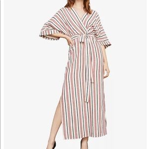 BcbgMaxazria Wrap Maxi Linen Dress